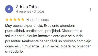Reseña de cliente - Google Maps
